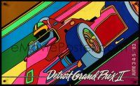 7g380 DETROIT GRAND PRIX II 22x36 special '83 cool colorful race car art by Joseph E. Grey II!
