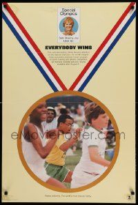 7g387 EVERYBODY WINS 24x36 special '79 United States Postal Service stamps, Special Olympics!
