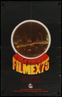 7g061 FILMEX '75 23x36 film festival poster '75 cool image of Martian Ship, detailed design!