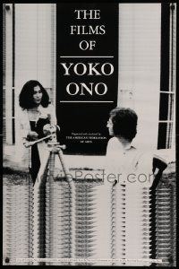 7g064 FILMS OF YOKO ONO 24x36 film festival poster '91 great image of her and John Lennon!