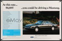 7g189 FORD 25x38 advertising poster '80s great image of the Mustang LX!