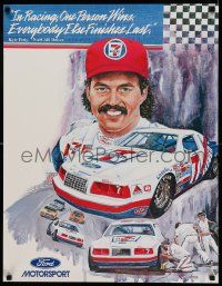 7g407 KYLE PETTY 24x31 special '80s NASCAR car racing, cool artwork by Henley!