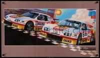 7g413 LINCOLN-MERCURY MOTORSPORT 22x38 special '90s great art of race cars for MAC, quality tools!