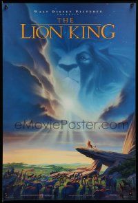 7g415 LION KING 18x27 special '94 classic Disney cartoon set in Africa, Alvin artwork!