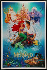 7g417 LITTLE MERMAID 18x27 special '89 great art of Ariel & cast!