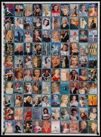 7g423 MARILYN MONROE 2-sided printer's test 27x36 special 1987 many images of the star, cards!