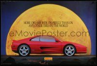 7g199 PIRELLI TIRES 24x36 advertising poster '94 great image of Ferrari sports car and moon!