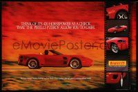 7g201 PIRELLI TIRES 24x36 advertising poster '96 great image of sports car, p zeros!