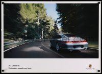 7g206 PORSCHE 22x30 advertising poster '10s great image of the 911 Carrera 4S!