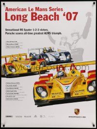 7g210 PORSCHE 30x40 German advertising poster '07 American Le Mans Series, racing car images!
