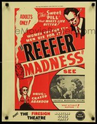 7g448 REEFER MADNESS 17x22 special R72 marijuana is the sweet pill that makes life bitter!