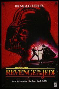 7g214 RETURN OF THE JEDI 2-sided 20x30 special poster 2011 Revenge of the Jedi, Drew art, Comic Con
