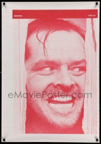 7g461 SHINING 25x36 special '80s King & Kubrick masterpiece of modern horror, close-up Nicholson!