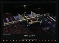 7g466 SPACE STATION 24x33 special '95 the International Space Station orbiting over Earth!