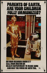 7g472 STAR WARS HEALTH DEPARTMENT POSTER 14x22 special '79 C3P0 & R2D2, do your records show it?
