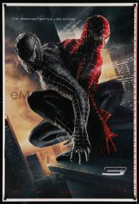 7g912 SPIDER-MAN 3 printer's test teaser DS 1sh '07 greatest battle, Maguire in black/red suits