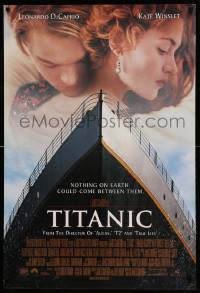 7g954 TITANIC style A revised int'l DS 1sh '97 Leonardo DiCaprio, Kate Winslet, James Cameron!