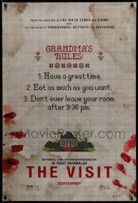 7g972 VISIT teaser DS 1sh '15 M. Night Shyamalan, grandma's rules, gruesome image!
