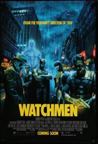 7g982 WATCHMEN int'l advance DS 1sh '09 coming soon style, Snyder, Crudup, Jackie Earle Haley!