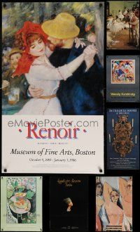 7h450 LOT OF 11 UNFOLDED MUSEUM/ART EXHIBITION POSTERS '80s a variety of great artwork images!