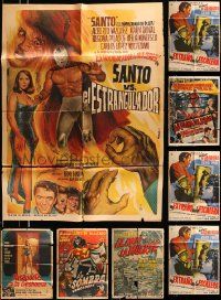 7h193 LOT OF 11 FOLDED MEXICAN POSTERS '50s great artwork from a variety of different movies!