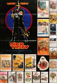 7h016 LOT OF 37 FOLDED ONE-SHEETS '60s-80s great images from a variety of different movies!
