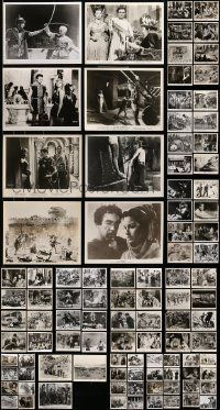 7h266 LOT OF 107 MOSTLY SWORD AND SANDAL 8X10 STILLS '50s-60s scenes from gladiator movies & more!