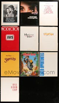 7h124 LOT OF 10 PRESSKITS '80 - '92 containing a total of 36 8x10 stills in all!