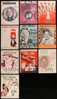 7h141 LOT OF 10 1920S SHEET MUSIC '20s songs from Ramona, Broadway Melody, Playboy of Paris +more