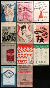 7h138 LOT OF 11 BROADWAY SHEET MUSIC '30s-50s great songs from a variety of different plays!