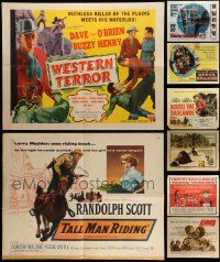 7h427 LOT OF 11 FORMERLY FOLDED HALF-SHEETS '50s-60s great images from a variety of movies!
