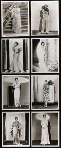 7h382 LOT OF 11 KAY FRANCIS REPRO 8X10 STILLS '80s full-length portraits modeling great outfits!
