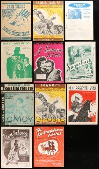 7h137 LOT OF 11 SWEDISH SHEET MUSIC '40s-60s great songs from a variety of movies & more!