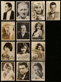 7h253 LOT OF 13 5X7 FAN PHOTOS '20s-30s great portraits of male & female Hollywood movie stars!