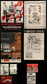 7h087 LOT OF 13 LARGE CUT PRESSBOOKS '50s-60s advertising images for a variety of different movies!