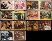 7h052 LOT OF 14 LOBBY CARDS '40s-70s great scenes from a variety of different movies!