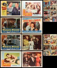7h047 LOT OF 31 FILM NOIR AND CRIME LOBBY CARDS '40s-50s scenes from a variety of movies!