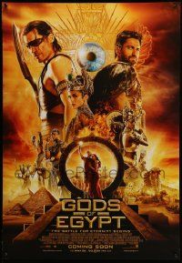 7j072 GODS OF EGYPT advance Canadian 1sh '16 Butler, Sewell, Coster-Waldau, great cast image!