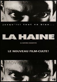 7j073 HATE teaser Canadian 1sh '96 La Haine, Vincent Cassel, French crime!