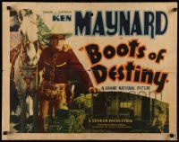 7k045 BOOTS OF DESTINY 1/2sh '37 cowboy Ken Maynard in a thriller of the open prairies!