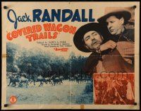 7k066 COVERED WAGON TRAILS 1/2sh '40 great images of western cowboy Jack Randall in struggle!