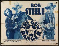 7k111 GUN RANGER 1/2sh R50 cowboy Bob Steele w/gun & pretty Eleanor Stewart!