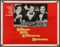 7k126 HUSBANDS 1/2sh '70 Ben Gazzara, Peter Falk & John Cassavetes in bow ties!