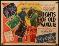 7k149 LIGHTS OF OLD SANTA FE style A 1/2sh '44 Gabby Hayes, Roy Rogers & Trigger + Dale Evans!