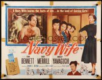 7k173 NAVY WIFE style A 1/2sh '56 Joan Bennett is a Navy Wife in the land of Geisha Girls!