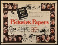 7k191 PICKWICK PAPERS 1/2sh '54 from Charles Dickens's novel, cool artwork!