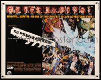7k194 POSEIDON ADVENTURE 1/2sh '72 cool artwork of Gene Hackman escaping by Mort Kunstler!