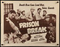 7k197 PRISON BREAK 1/2sh R51 Barton MacLane & Glenda Farrell, Ward Bond, Warden of the Big House!
