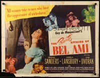 7k198 PRIVATE AFFAIRS OF BEL AMI style A 1/2sh '47 Angela Lansbury loves scoundrel George Sanders!