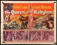 7k205 QUEEN OF BABYLON 1/2sh '56 art of sexy Rhonda Fleming, love's seven wonders of the world!